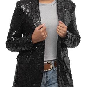 Sequins Blazer - Black