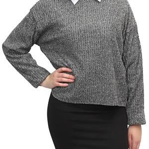 Ribbed Sweater - Grey