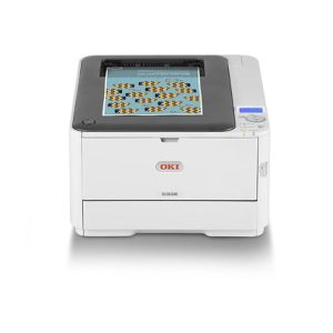 OKI C332dn (A4) 30 ppm (Mono) 26 ppm (Colour) Pro Q 2400 dpi Standard Duplex 1024MB RAM 3GB eMMC 532 MHz processor 1 Gigabit Ethernet HiSpeed USB 2.0 100 Sheet Multipurpose tray 250 Sheet Input expandable to 800 Sheets RMPV 3000 pages