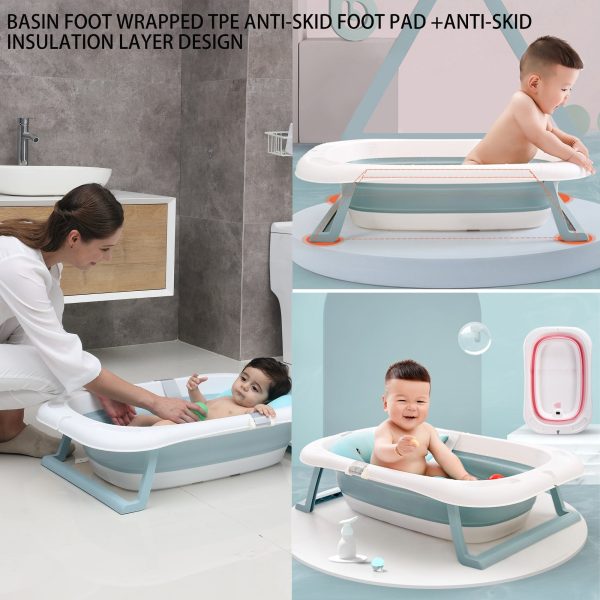 Foldable Baby Bathtub with Support Mat - Image 3