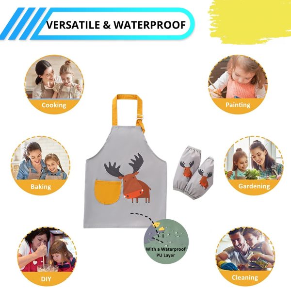 Children's Watercolor Painting Set With Apron - Image 3