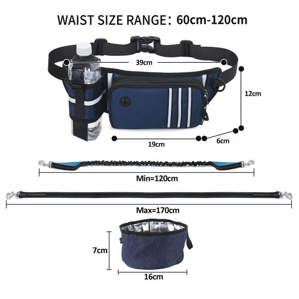 Hands-Free Dog Leash Waist Bag and Collapsible Bowl Set - Image 5