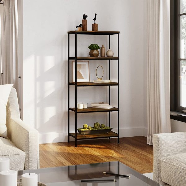 5 Tier Bookshelf Storage Display Rack 150cm x 60cm - Image 2