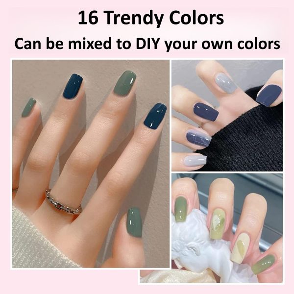 16 Colors DIY Nail Art UV Light Solid Creamy Nail Gel Polish - Floral Blush - Image 3