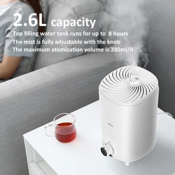 2.6L Quiet Ultrasonic Top Fill Humidifier - Image 2