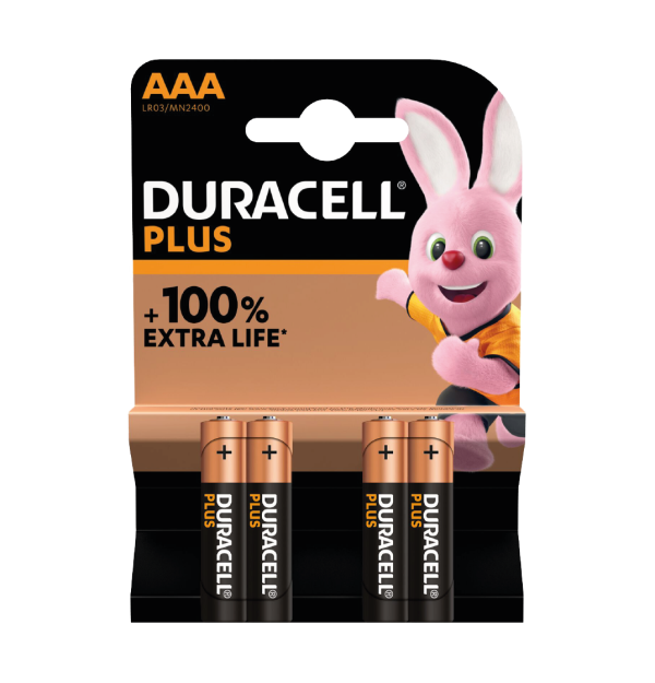 4 x AAA Plus Batteries