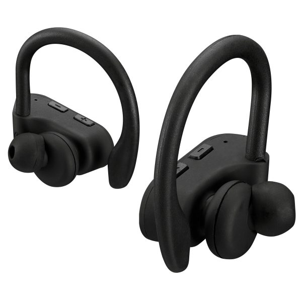 SPORTS TRUE WIRELESS EARPHONES WITH SPORTS STABILIZER HOOKS & CARRY CASE - Image 3