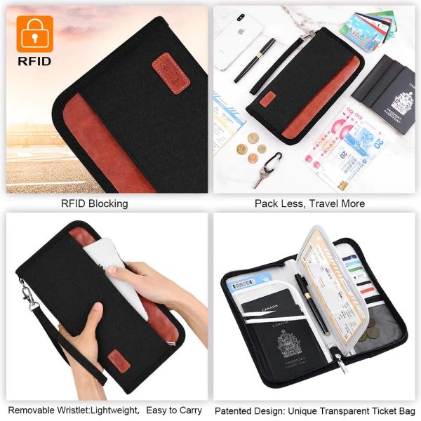 RFID Card Wallet Document Tickets Passport Organizer - Image 3