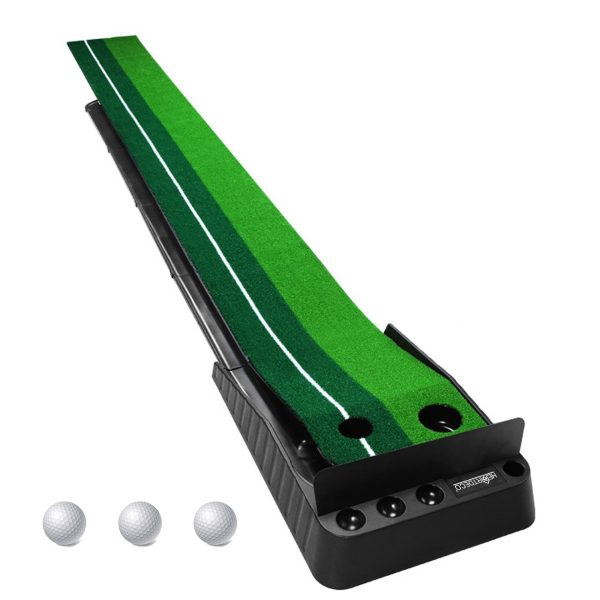 Golf Putting Training Auto Return Mat with 3 Training Balls