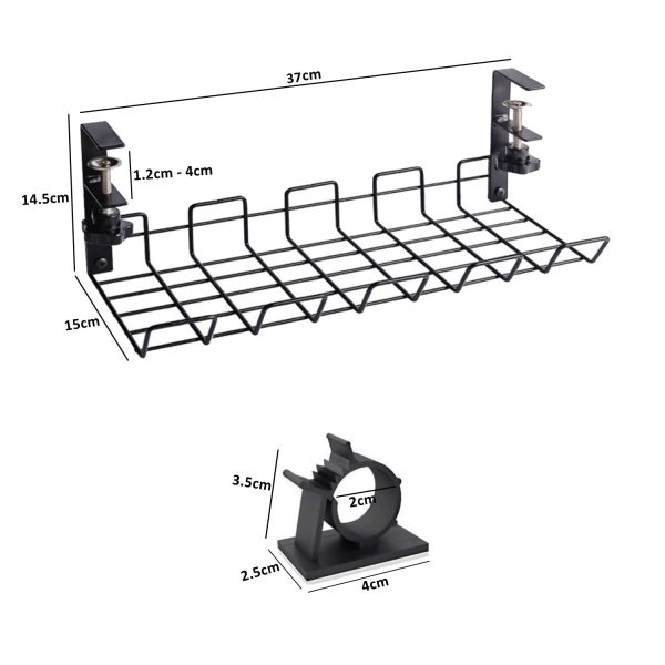 Drill Free Under Desk Cable Management Set - Image 4