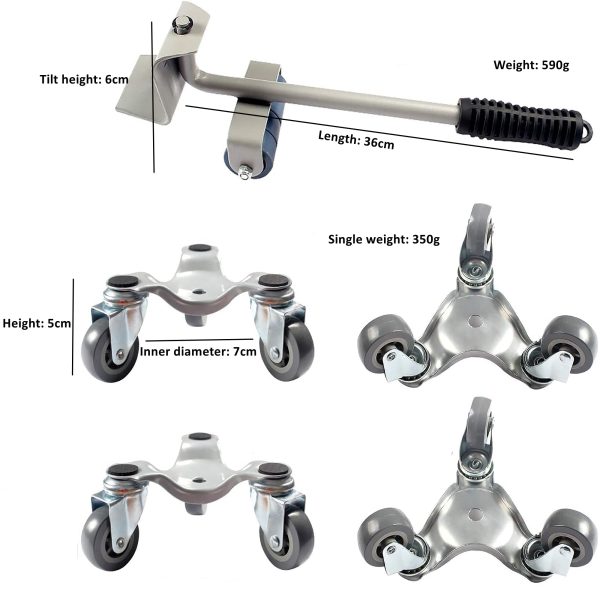 Furniture Lifter Roller Tool Set-250kg Capacity - Image 4