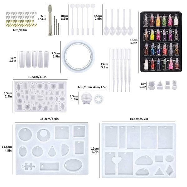 DIY Resin Craft Jewelry Making Silicone Molds Kit - Image 5