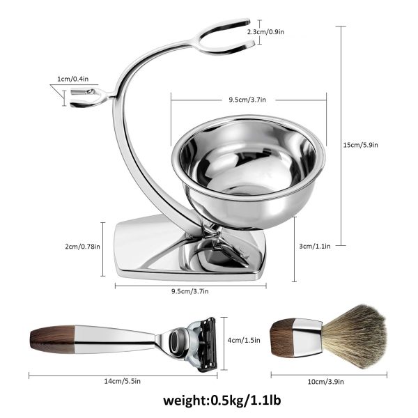 Luxury 4 in 1 Manual Wet Shaving Razor Kit - Image 4