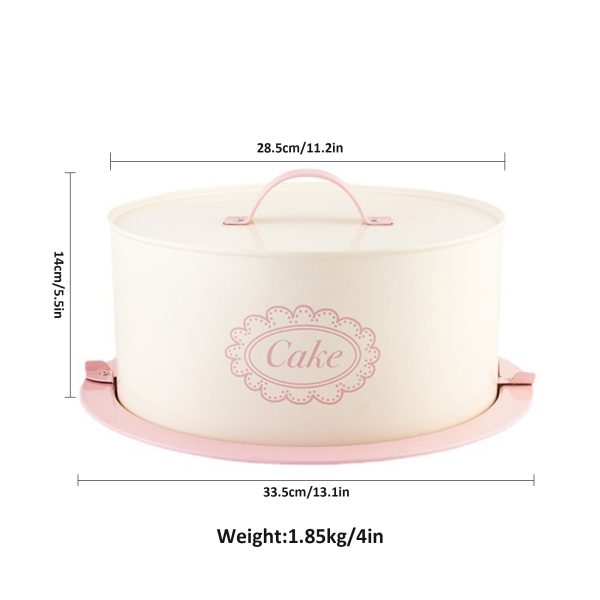 8 Inch Metal Cake Carrier Tin Storage Container - Image 4