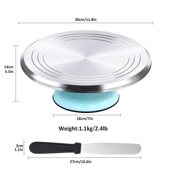 Aluminum Cake Turntable Rotating Stand 10 Inch - Image 4