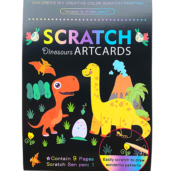 A5 Creative Color Scratch Art Cards - Dinosaurs - Image 9