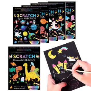 A5 Creative Color Scratch Art Cards for Kids - 4aKid