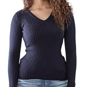 V-Neck Sweater  - Navy