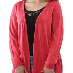 Open Sweater - Red