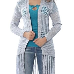 Tassel Cardigan - Blue