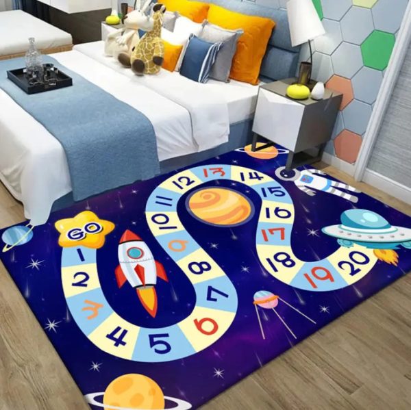 Rectangular Crystal Velvet Carpet for Kids/Dynamic - Image 11