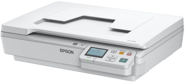 Epson WorkForce DS-5500N A4 Flatbed Scanner Epson ReadyScan LED technology 8 secpage High speed USB 2.0 optional network interface OCR and Document Capture Pro Driver support TWAIN WIA and ISIS 12 month carry in