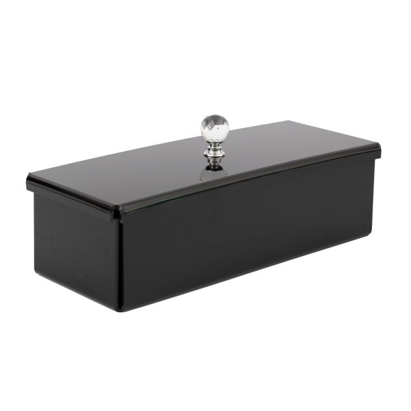 Luxury Acrylic Organiser Box (Black) (200x70x90mm) - Image 2