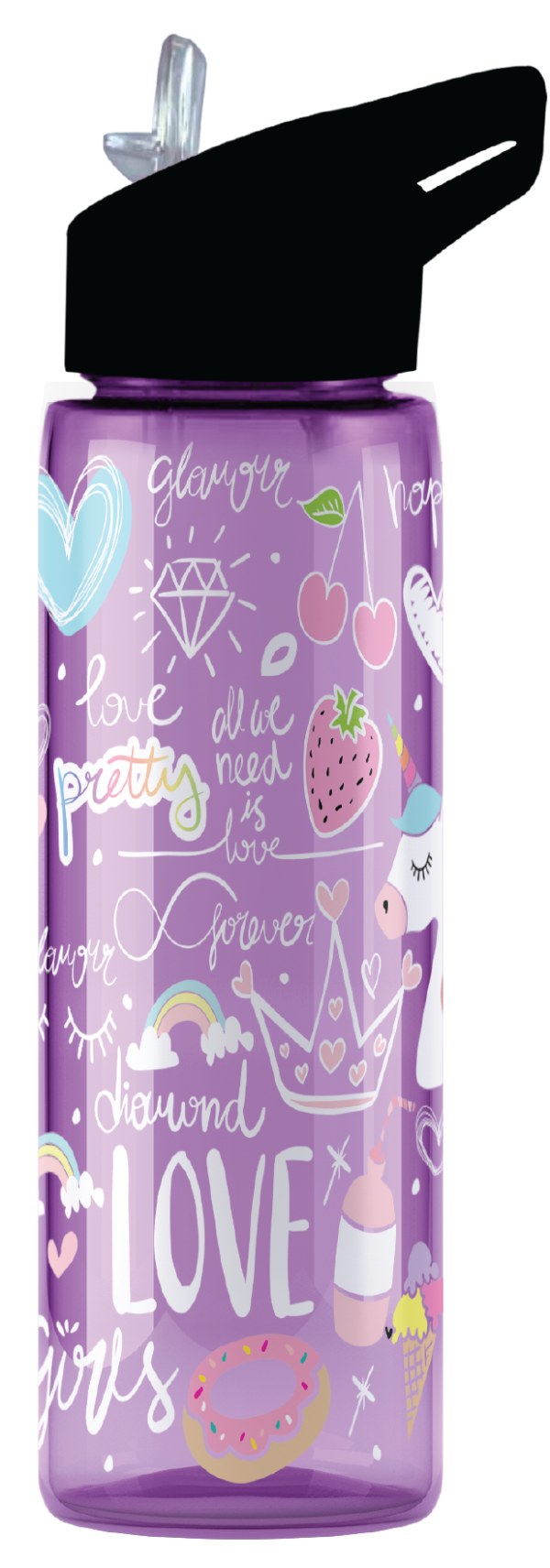 Love Graffiti - 750ml Plastic Bottle (Girls)