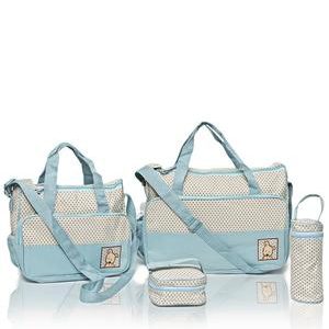 5 Piece Diaper Bag Set - Blue