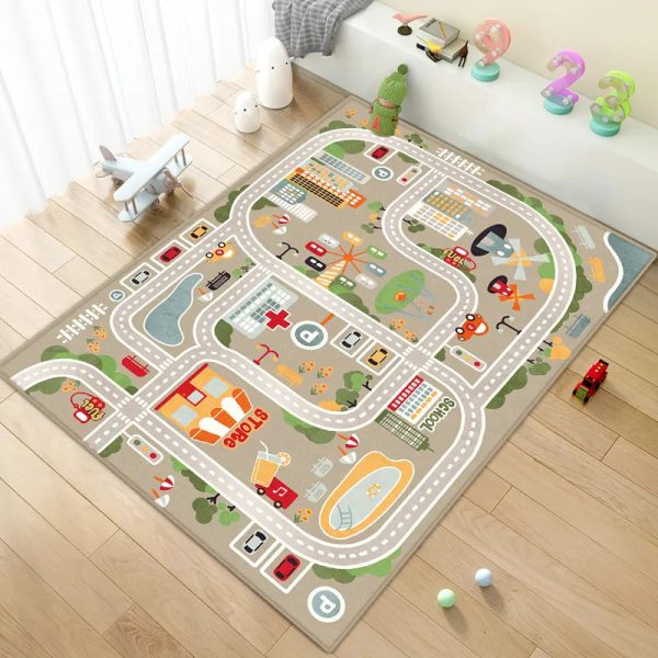 Rectangular Crystal Velvet Carpet for Kids/Dynamic - Image 6