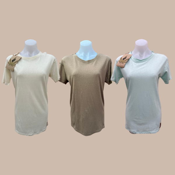 Hemp Roaring Round Neck Tees - Built for durability - Cream - Image 4