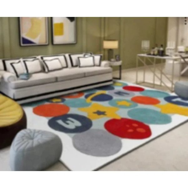 Rectangular Crystal Velvet Carpet for Kids/Dynamic - Image 15