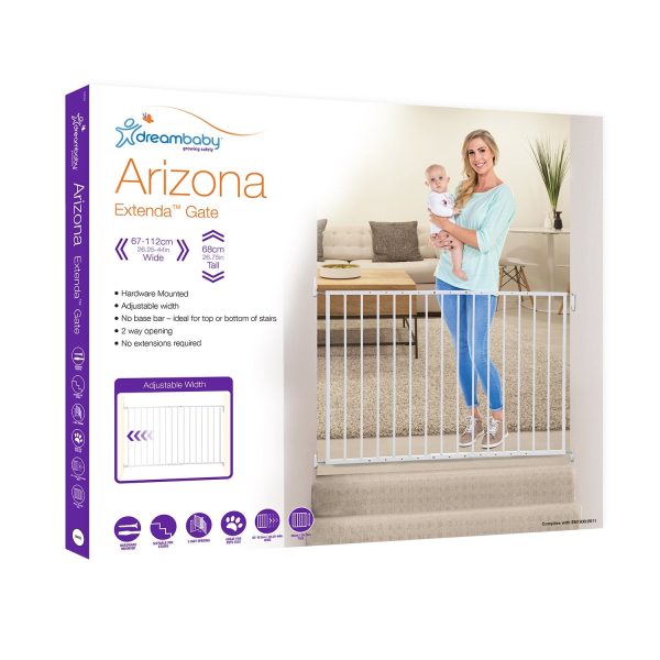 Arizona Extenda Gate - White (67cm to 112cm)