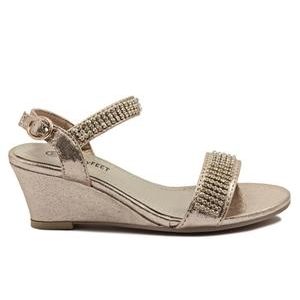 Girls Diamante Wedge - Gold