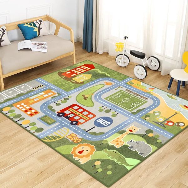 Rectangular Crystal Velvet Carpet for Kids/Dynamic - Image 13