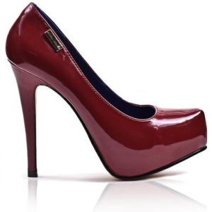 Court Heel  - Burgundy