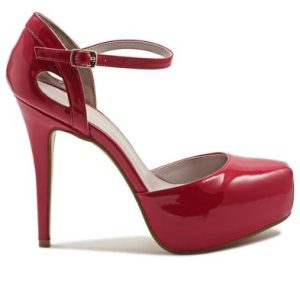 Ankle Strap Heel - Red