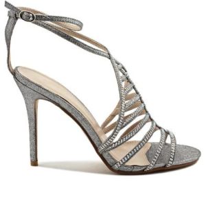 Ankle Strap Heel - Silver