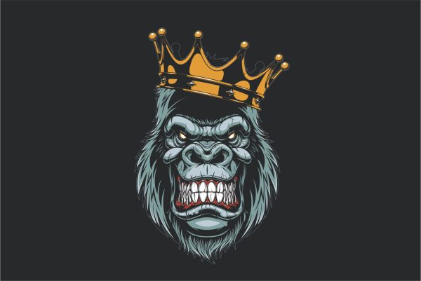 Gorilla King Bad Laptop Skin - Image 3