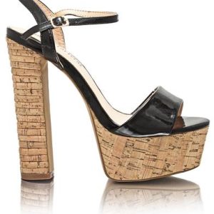 Platform Block Heels - Black