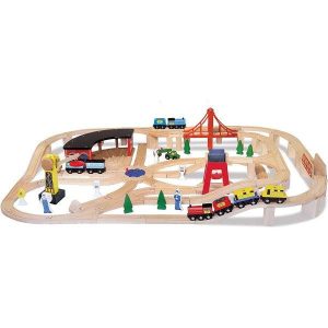 Melissa & Doug Wooden Railway Set (Pre-Order)