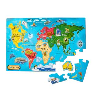 Melissa & Doug World Map Floor Puzzle (33pc) (Pre-Order) - 4aKid