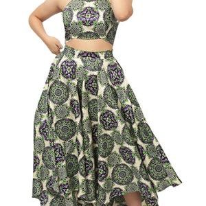 2 Piece Ethnic Dress - Purple