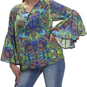 Bell Sleeve Blouse - Multi