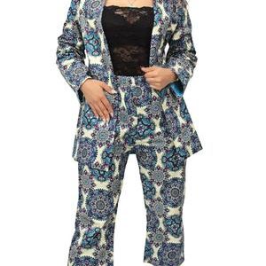 2 Piece Ethnic Suit - Blue