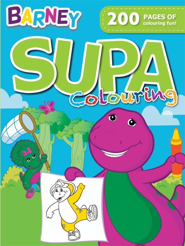 BARNEY - 200PG SUPA COLOUR & ACTIVITY BOOK NP