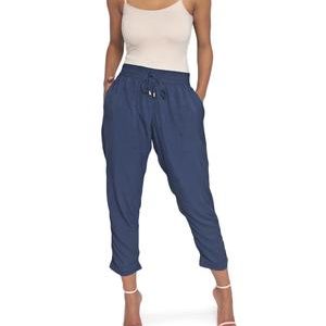 Mid Rise Pants - Navy