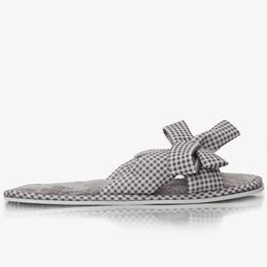 Bedroom Slippers - Grey-White