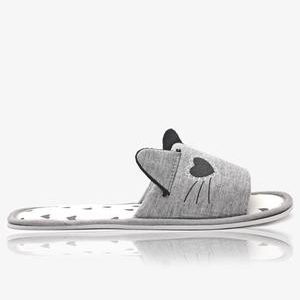 Bedroom Slippers With Ears - Grey