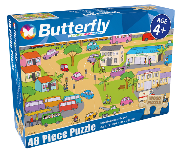 BF A4 WOODEN PUZZLE 48PC - TRANSPORT